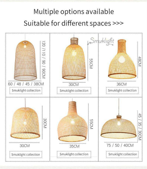 Suspension moderne forme en bambou Work - vue 15 sur 14