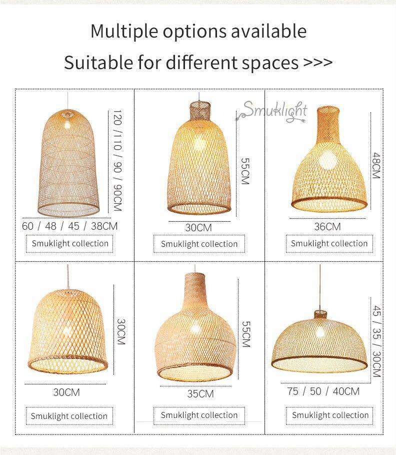 Suspension moderne forme en bambou Work - vue 14 sur 14