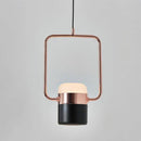 Lustre suspendue LED avec spots rose gold