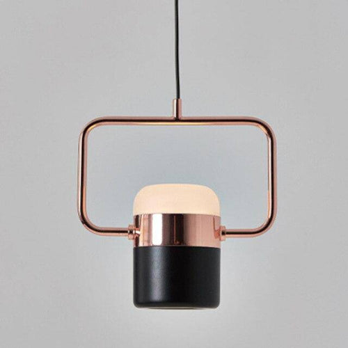 Lustre suspendue LED avec spots rose gold - vue 9 sur 8