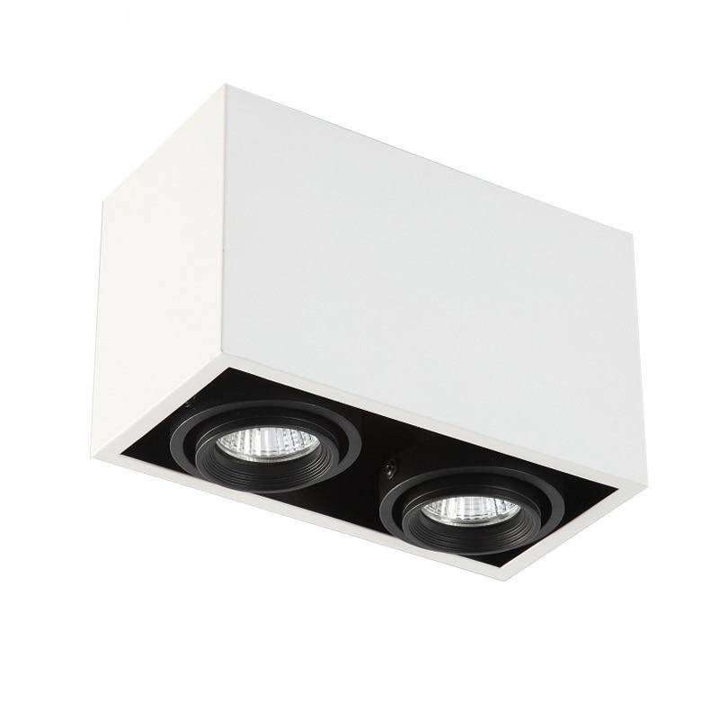 Plafonnier rectangulaire à spots LED orientables - vue 3 sur 3