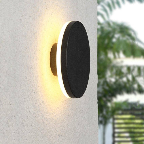 Applique murale LED ronde avec lumière arrière waterproof - vue 3 sur 6