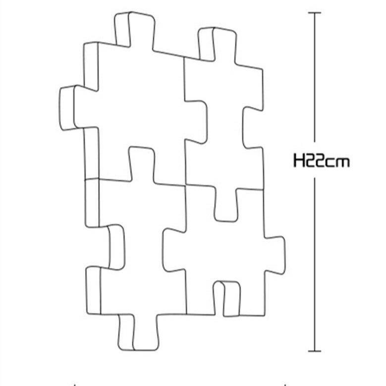 Applique murale design en forme de puzzle en bois - vue 6 sur 8