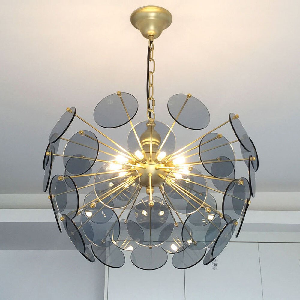Lustre moderne en forme de dent de lion en verre Nahia - vue 8 sur 9