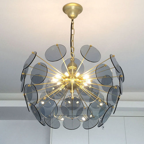 Lustre moderne en forme de dent de lion en verre Nahia - vue 8 sur 9