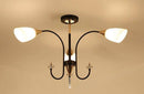 Lustre LED avec bras arrondis et lampes en verre Room
