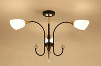 Lustre LED avec bras arrondis et lampes en verre Room
