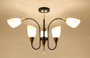 Lustre LED avec bras arrondis et lampes en verre Room