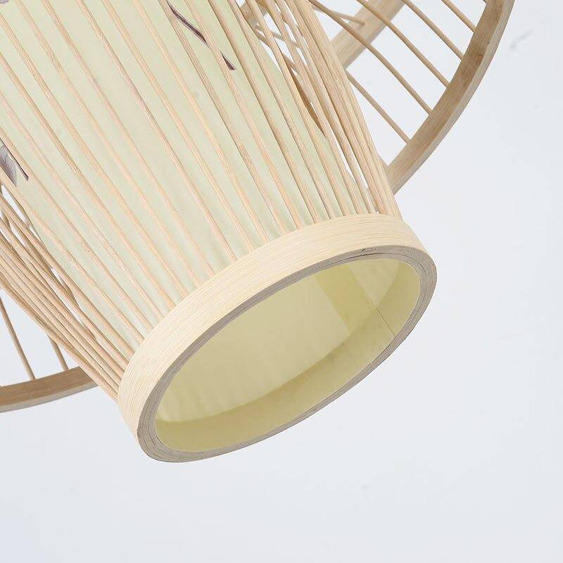 Suspension design en cage en bambou Farmhouse - vue 6 sur 6
