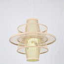 Suspension design en cage en bambou Farmhouse