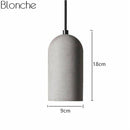 Suspension ciment cylindrique au bout arrondi Pipe