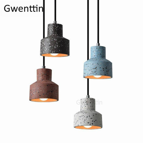 Suspension ciment style terrazzo de couleur Vintage - vue 3 sur 8