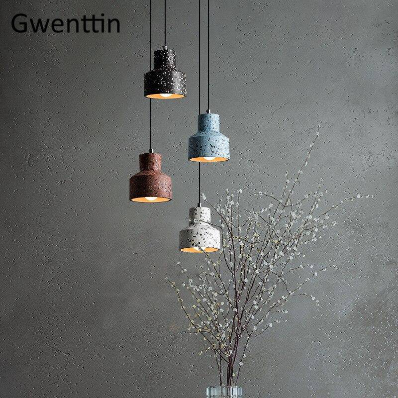 Suspension ciment style terrazzo de couleur Vintage - vue 3 sur 8