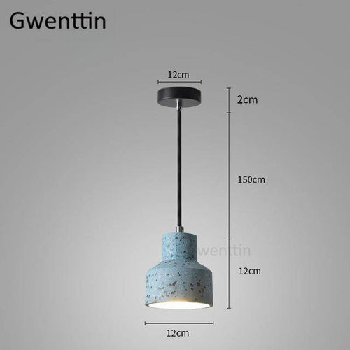 Suspension ciment style terrazzo de couleur Vintage - vue 7 sur 8
