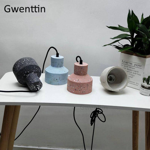 Suspension ciment style terrazzo de couleur Vintage - vue 8 sur 8