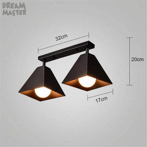 Suspension design LED en métal avec plusieurs abat-jours industriels - vue 6 sur 7