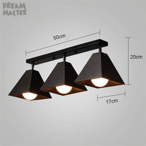 Suspension design LED en métal avec plusieurs abat-jours industriels - vue 3 sur 7