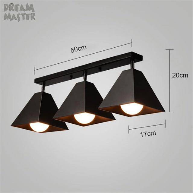 Suspension design LED en métal avec plusieurs abat-jours industriels - vue 2 sur 7