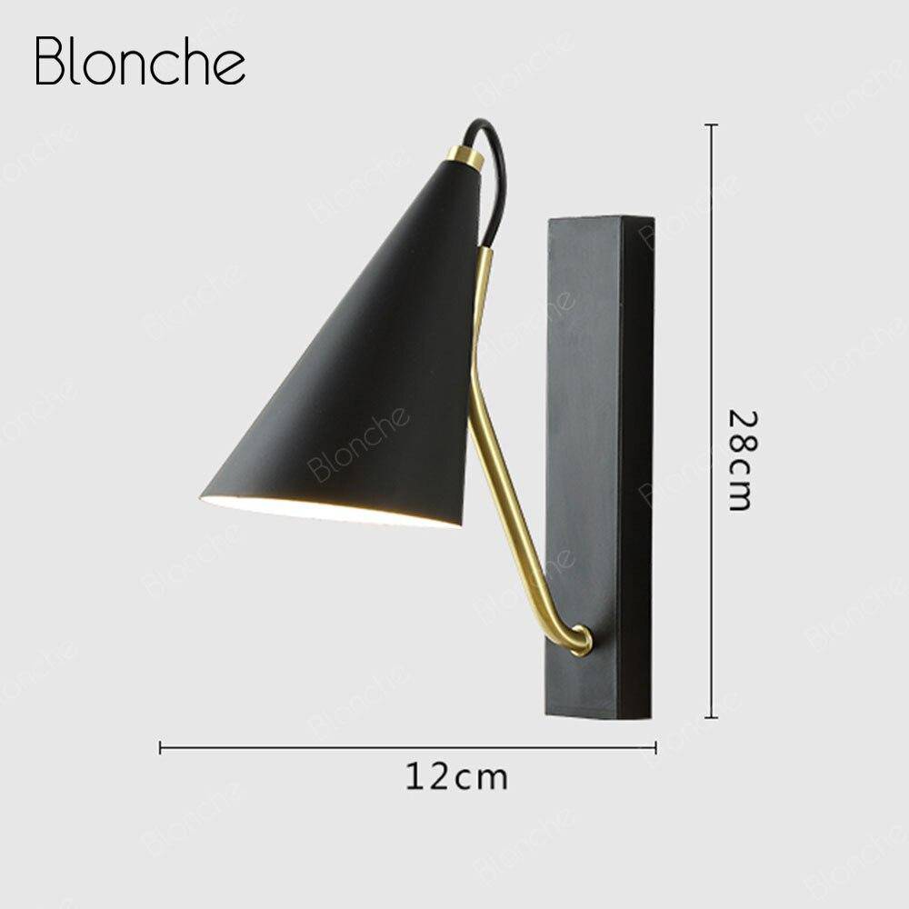 Applique murale design LED avec abat-jour arrondi et tige dorée Creative - vue 3 sur 5