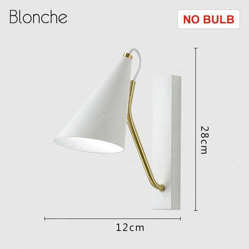 Applique murale design LED avec abat-jour arrondi et tige dorée Creative - vue 5 sur 5