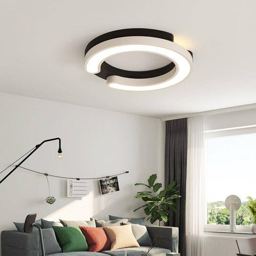 Plafonnier LED double cercles Study - vue 2 sur 5