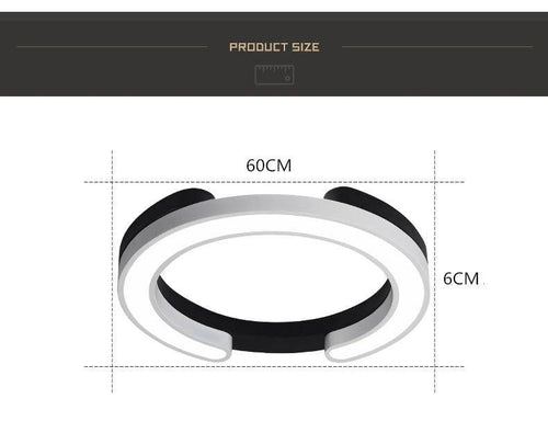 Plafonnier LED double cercles Study - vue 3 sur 5