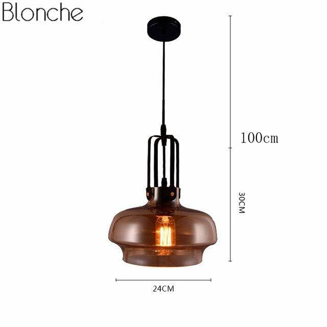 Suspension design LED en verre coloré style Hang - vue 4 sur 10