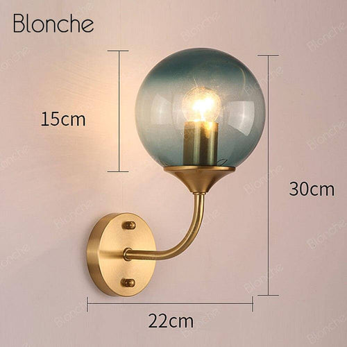 Applique murale moderne LED avec boule en verre Cooper - vue 5 sur 6