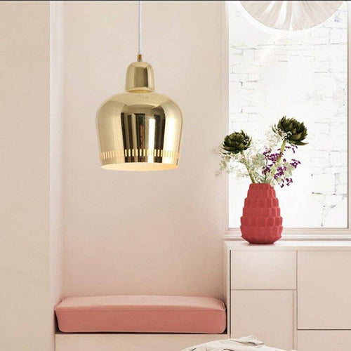Suspension design LED avec abat-jour arrondi en métal Luxury Alto