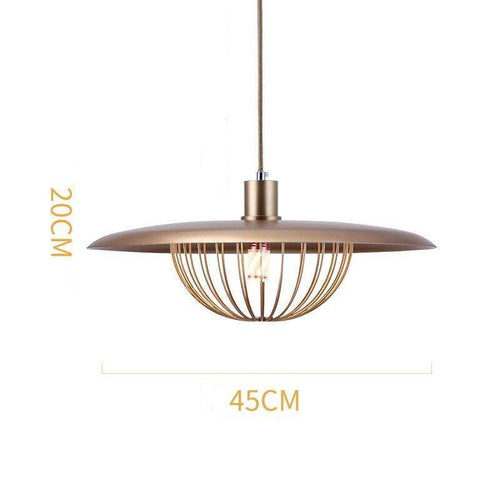 Suspension design LED en métal avec chapeau au style vintage - vue 2 sur 2
