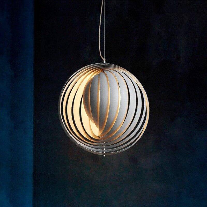 Suspension design LED avec abat-jour sphérique style Loft - vue 3 sur 8