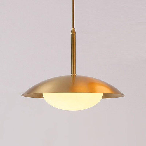 Suspension design LED avec abat-jour arrondi en métal doré Luxury Hang - vue 2 sur 4