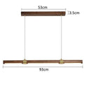 Suspension design LED avec tube allongé en bois style Creative