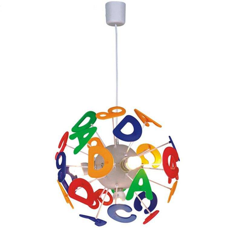Suspension LED enfant avec lettres de l'alphabet colorées - vue 4 sur 5