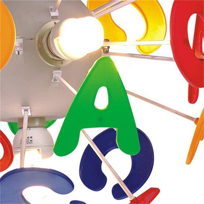 Suspension LED enfant avec lettres de l'alphabet colorées - vue 3 sur 5