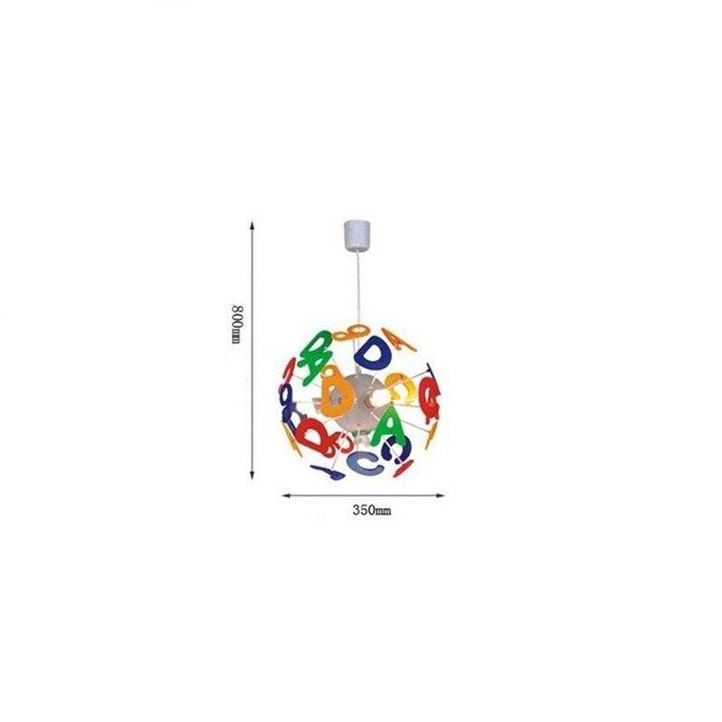 Suspension LED enfant avec lettres de l'alphabet colorées - vue 5 sur 5