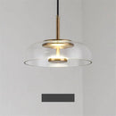 Suspension design à LED avec abat-jour en verre et finitions Luxury