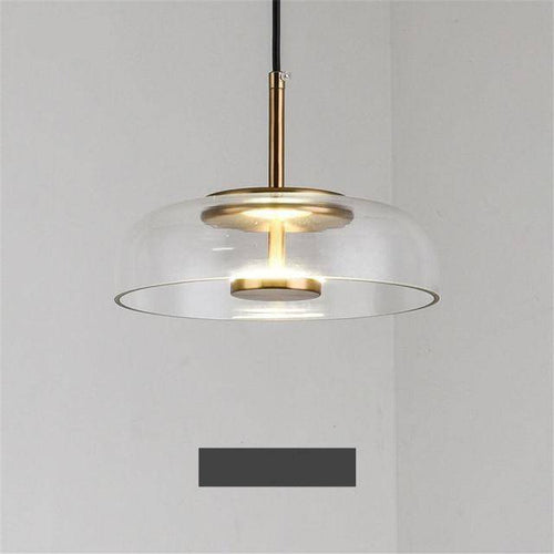 Suspension design à LED avec abat-jour en verre et finitions Luxury - vue 7 sur 8