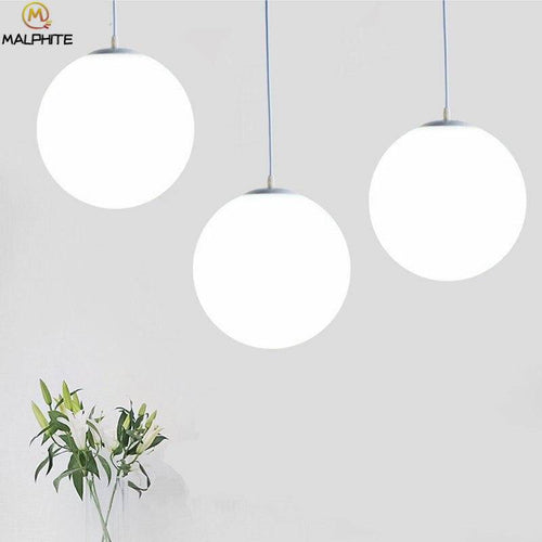 Suspension design à LED en verre blanc Loft - vue 8 sur 10