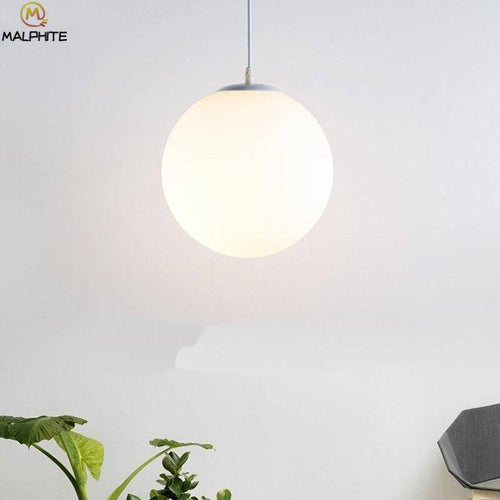 Suspension design à LED en verre blanc Loft - vue 4 sur 10