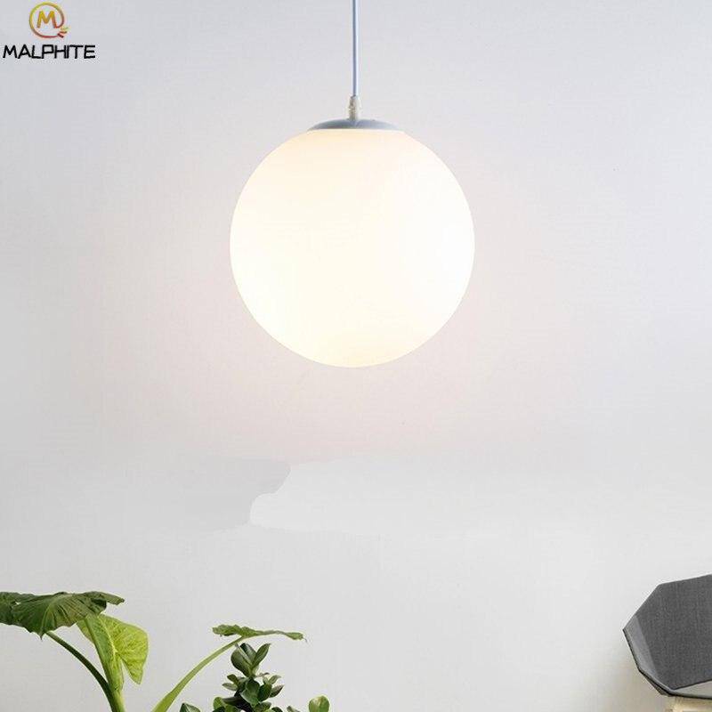 Suspension design à LED en verre blanc Loft - vue 3 sur 10