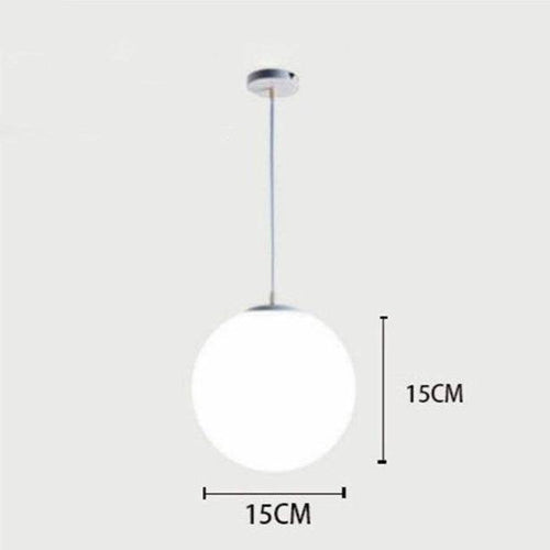 Suspension design à LED en verre blanc Loft - vue 6 sur 10