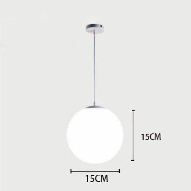 Suspension design à LED en verre blanc Loft - vue 5 sur 10