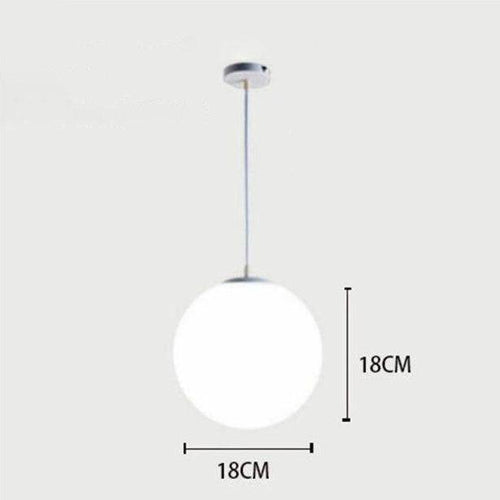 Suspension design à LED en verre blanc Loft - vue 10 sur 10