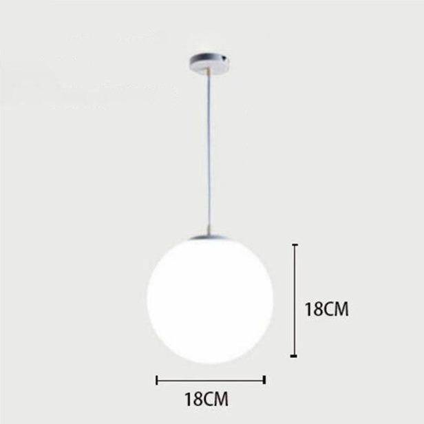 Suspension design à LED en verre blanc Loft - vue 9 sur 10