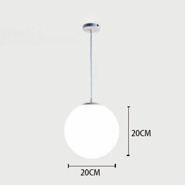 Suspension design à LED en verre blanc Loft - vue 6 sur 10