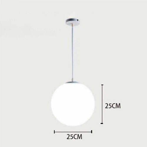 Suspension design à LED en verre blanc Loft - vue 9 sur 10