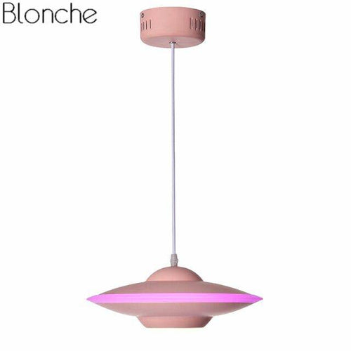 Suspension design LED avec abat-jour soucoupe métal Industriel - vue 9 sur 16