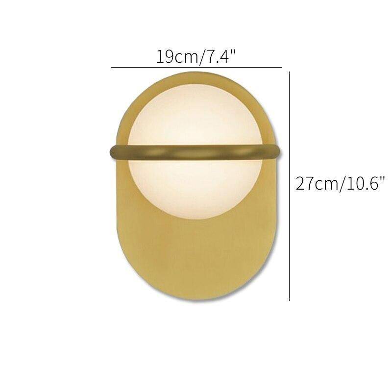 Applique murale design LED avec base arrondie en aluminium Luxury - vue 5 sur 6