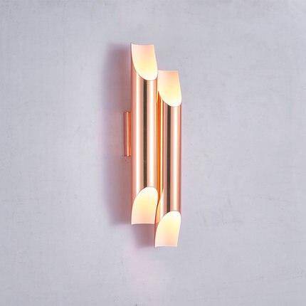 Applique murale design LED cylindre ouvert rose gold - vue 9 sur 8